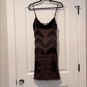 Beautiful silk and velvet dress